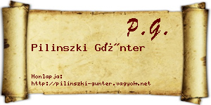 Pilinszki Günter névjegykártya